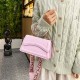 2024 new fashion trend small square bag foreign qi simple chain ladies shoulder messenger bag niche shoulder strap women's bag