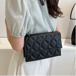 New cross -border small fresh sweet diamond solid color chain bag shoulder small square bag wild fashion underarms bag women