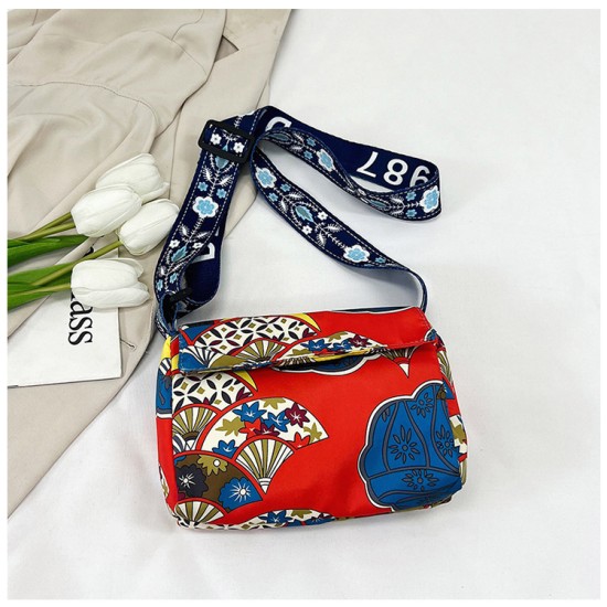 Summer new specialty women's bag ethnic wind printed canvas bag Chinese wind light to cross cross -body casual fashion cloth bag