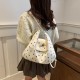 College style color wave dot puppy shoulder bag female large -capacity student commute cross -body bag backpack foreign trade