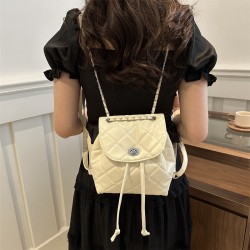 Korean version of casual rhombus chain handbags shoulder bag summer new foreign qi oblique cross -shoulder rhombus chain backpack