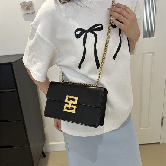 Simplicity small bag female 2024 summer new niche versatile small handbags fashion chain fashion chain shoulder mesengers bag