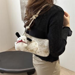 Bag female 2024 Summer new fashion butterfly printing underarms Bags niche design Casual wild crossbody bag