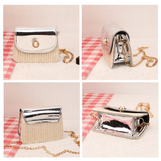 Switching grass editor mini bag female 2024 new trendy fashion woven bag shoulder mesenap -party inspiration