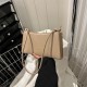 Cross -border solid color versatile small square bag female new fashion high -level sensor choppy shoulder bag trendy foreign gas oblique crossbag tide