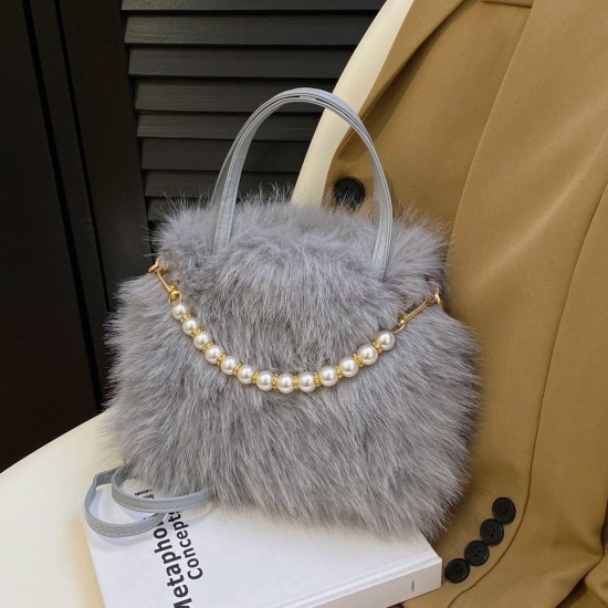 2024 autumn and winter new Korean plush bag high -value messenger bag large capacity, simple versatile qi hair bag