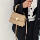 Korean version of love casual texture women's bag 2024 new commute simple shoulder mesengers bag personality hand -carrying small square bag