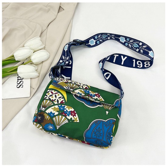 Summer new specialty women's bag ethnic wind printed canvas bag Chinese wind light to cross cross -body casual fashion cloth bag