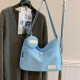 Ins wind niche wild girl shoulder mesengers, Japanese students simple solid color sports leisure and commute bag