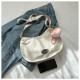 Customer bag female 2023 new tide cute large -capacity saddle bag fashion sweet pink canvas dumpling bag