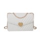 This year's popular women's bag 2024 new texture Lingge embroidery line chain retro love shoulder messenger small bag