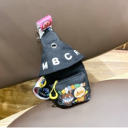 Children's cute summer canvas bags shoulder shoulder men and girls tide wrapped bag chest bag cartoon mini mobile phone bag