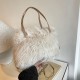 2024 autumn and winter new fluffy handbags, fashionable texture, Mao Mao Xiaobu niche ladies messenger bag