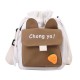 Niche Korean version of cute canvas Bausson line retro literary female student crossbody bag new fashion versatile leisure bag