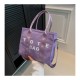 New fashionable shoulder oblique leisure, fresh, simple nylon handbag, handbaged hand -carried large -capacity tote bag