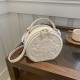 Summer 2024 new retro fashion, beautiful temperament, female simple trendy casual pure color bag, shoulder mesengers small round bag