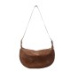 Large -capacity bag Female summer new crescent texture, shoulder bag simple solid color oblique cross -bag commute dumpling bag