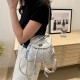 Korean version of casual rhombus chain handbags shoulder bag summer new foreign qi oblique cross -shoulder rhombus chain backpack