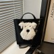 Cartoon plush puppy Tot Bag Girl 2024 New Korean College Wind Packpare Backpack Large -capacity Shoulder Bags Cross -border