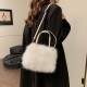 2024 autumn and winter new fluffy handbags, fashionable texture, Mao Mao Xiaobu niche ladies messenger bag