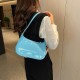 Cross -border new bag female 2024 autumn new foreign axillary ligament under the underarm bag patent leather solid color bright shoulder bag