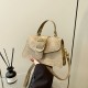 2024 new solid color truck buckle handbag French simple retro shoulder mesengers bag female one piece