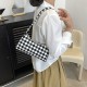 Popular plaid bag female 2024 new trendy simple shoulder bag fashion underarms bag Korean version red mesengers bag