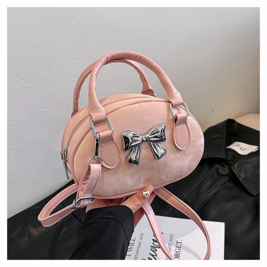 2024 new high -end sense spring and summer wild -shoulder messenger bag, butterfly knot handbag texture exquisite square bag