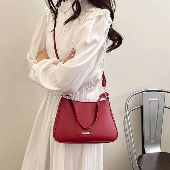 Trendy underarms bag female simple niche retro shoulder messenger bag new women's pure color sense handbag