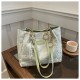 Large -capacity canvas bag Ms. 2024 new leisure commuting tote bag lazy style wild shoulder mesengers bag