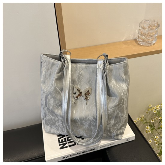 Large -capacity casual foreign shoulder bag summer new fashion butterfly texture oblique crossbag