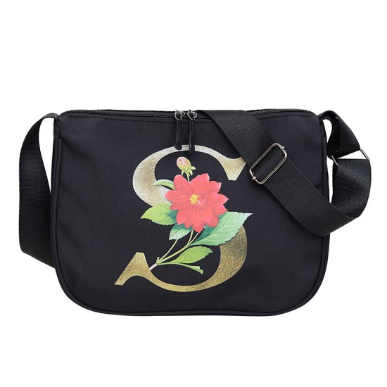 2024 Spring New Alphabet Flower Large -capacity Package Ms. Fashion Portable Messing Bags adjustable shoulder bag