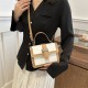 2024 spring and summer new Korean version of the handbag women's retro fashionable shoulder small square meter qi feeling contrasting meseper