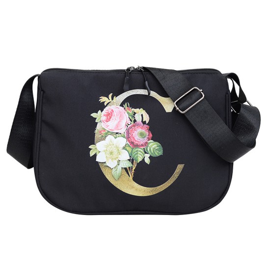 2024 Spring New Alphabet Flower Large -capacity Package Ms. Fashion Portable Messing Bags adjustable shoulder bag