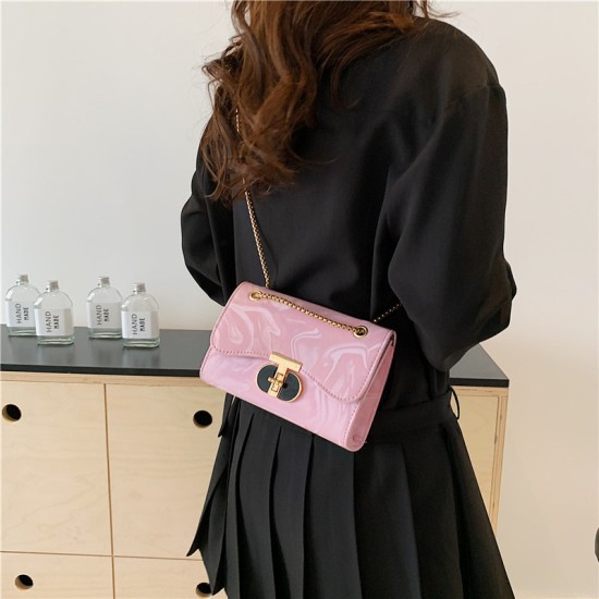 Fashion temperament versatile oblique cross -shoulder bag 2024 summer new niche square bag texture commute solid color women's bag