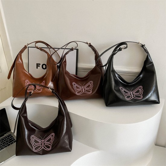 2024 spring new fashion casual shoulder bag simple and fashionable large -capacity big capacity tote bag casual simple bucket bag