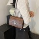 Retro stitching rivet small square bag female 2024 new fashion personality trendy foreign gas -shoulder messenger bag women's bag