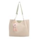 Fashion texture bag female 2024 new leisure simple contrasting color shoulder bag Student commute tote bag cross -border