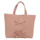 Fashion Bow Large Capacity Tot Bag Girl 2024 Autumn New Simple casual shoulder bag commutes commuting underarms