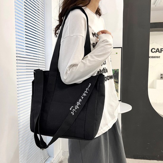 Canvas Bag Female Large -capacity Book Student Students Class Commandment Packing Bags INS Mori Fasting Shop Bags