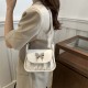 Freshly folds in summer, casual new fashion texture, messenger bag, fresh solid color bow, armpit bag