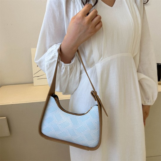 Temperament Simple Crossbody Bag this year is popular Korean version of wild armpit bags to fight color spring and summer fashionable shoulder hand -handed women's bag