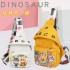 Children's cute summer canvas bags shoulder shoulder men and girls tide wrapped bag chest bag cartoon mini mobile phone bag