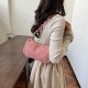 Core velvet chain Shoulder bag female 2024 new fashion lightweight underarms bag retro ancient trendy handbag women's bag