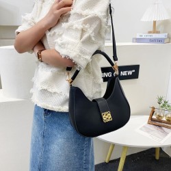 Cross -border trend Simple and fashionable new large -capacity Fashion Crescent Crescent Pure Symposium Design Hands Hands Under River Women's Bag