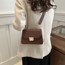 New trendy fashion versatile shoulder bag Simple retro lock crossbody bag Fashion Advanced quality niche square bag