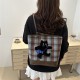 Korean version of cute girl Totbag 2024 autumn and winter new cartoon animation large -capacity shoulder bag underarms