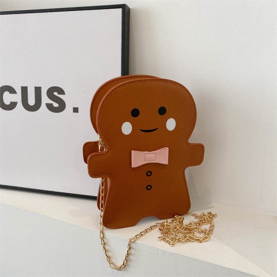 The new creative cartoon small backpack Korean minimalist and fashionable texture cute snowman bag casual trend and diligent bag