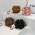 Pumping rope bucket bag 2024 new retro fashion foreign qi qi qi buns frosted texture ladies shoulder shoulder