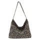 Fashionable leopard -top shoulder bag Shopping bags Fashion canvas bag female wholesale handbags, foreign gas capacity, underarm bag